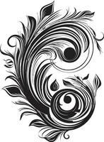 Dynamic Fusion Curly Vectors in Modern Design Abstracted Whirls Modern Vector Icons with Curly Flair