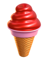 3D Illustration of Ice Cream png