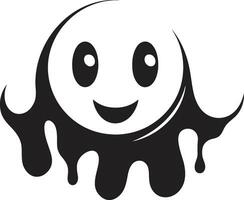 Gothic Glop An Iconic Slime Monster Emblem Ebon Enigma A Stylish Slime Icon vector