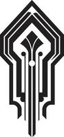 Abstract Pulse Nexus Virtual Data Echoes Ethereal Neon Rhythms Cryptic Techno Mirage vector
