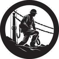 Electrician Icon Black Design Black Vector Illustration of an Electrical Worker Icon