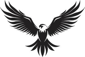 Regal Avian Majesty Vector Eagle Sovereign Hunter Symbol Black Eagle Design