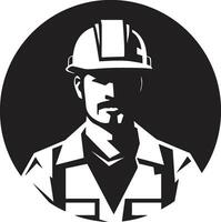 Hammer and Gear Worker Vector Icon Constructive Character Construction Vector