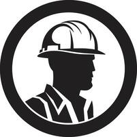 Hardworking Builder Vector Worker Icon Constructing Vision Construction Vector