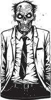 Nightmarish Zombie Persona Full Body Vector Dreadful Vector Characterization Zombie