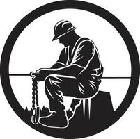 Utility Worker Silhouette Vector Icon Lineman Silhouette Black Vector Design