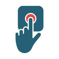 Emergency Button Glyph Two Color Icon Design vector