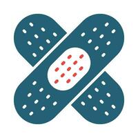 Wound Care Glyph Two Color Icon Design vector