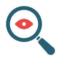 Eye Test Glyph Two Color Icon Design vector