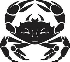 Shoreline Stalwart Vector Crab Icon Coral Crusader Crab Emblem Vector