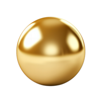 AI generated Metallic gold ball clip art png