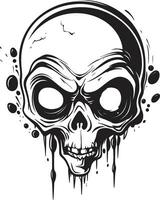 Zombie Infused Candy Skull Vector Horror Treat Delight Vector Icon