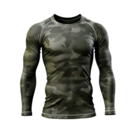 ai genererad mörk grön armén kamouflage t-shirt klämma konst png