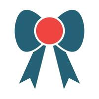 Bows Glyph Two Color Icon Design vector