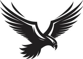 Predatory Majesty Black Eagle Icon Aerial Sovereignty Vector Eagle