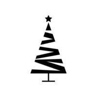 Christmas tree vector icon. new year illustration sign. winter symbol.