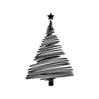 Christmas tree vector icon. new year illustration sign. winter symbol.