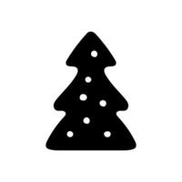 Christmas tree vector icon. new year illustration sign. winter symbol.