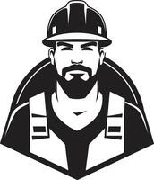 Builders Badge Worker Vector Icon Constructing Excellence Construction Vector