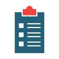 Task Report Glyph Two Color Icon Design vector