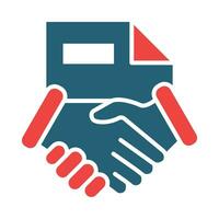 Acquisition Glyph Two Color Icon Design vector