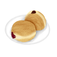 bomboloni ciambelle illustrazione su png transparant sfondo