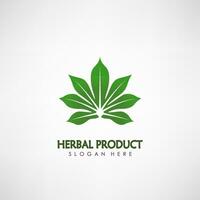 herbario producto logo, adecuado para natural producto, herbario, y otro, vector ilustración