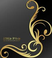 Golden Floral Frame, Suitable For Cover Book, Invitation, and Other, Vector Illustration