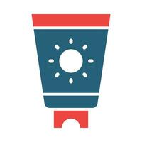 Sunscreen Glyph Two Color Icon Design vector