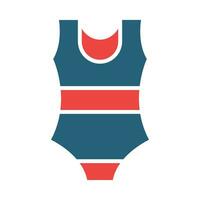 SwimSuit Glyph Two Color Icon Design vector