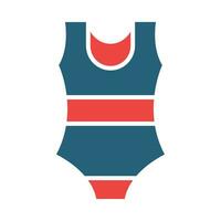 SwimSuit Glyph Two Color Icon Design vector