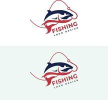 fishing logo design vector