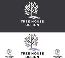 tree house logo design vector