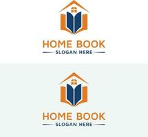 HOME BOOK LOGO DESIGN vector