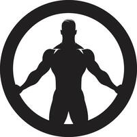 Fitness Frames Exercise Vector Icons in Bodybuilding Power Poses Vector Art for Bodybuilding and Exercise