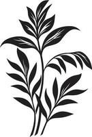 Exotic Flora Black Vector Icon Tropical Blossom Vector Design