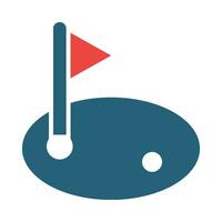 Golf Glyph Two Color Icon Design vector