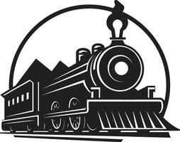 Heritage Train Route Vector Design Antique Railroad Path Black Icon
