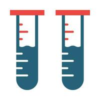 Test Tube Glyph Two Color Icon Design vector