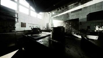 old kitchen of abandoned house photo