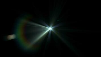 Loop white blue optical lens flare burst video