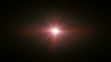 Schleife Center glühen bunt optisch Fackel Strahlen schwarz Hintergrund video