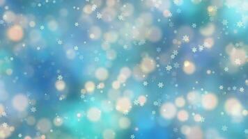 Loop abstract snowflakes particles bokeh for christmas new year video