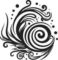 Abstracted Swirls Modern Vector Art with Curly Flair Curved Essence Curly Icons in Modern Vector Design