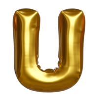 Set of golden balloon letters on transparent background. For designing infographics and birthday cards Happy Birthday, New Year and Anniversary Celebration. png