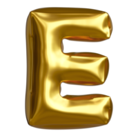 Set of golden balloon letters on transparent background. For designing infographics and birthday cards Happy Birthday, New Year and Anniversary Celebration. png