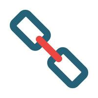 Chained Glyph Two Color Icon Design vector
