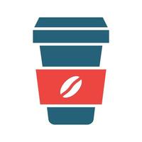 Coffee Glyph Two Color Icon Design vector