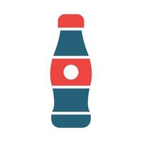 Cola Glyph Two Color Icon Design vector