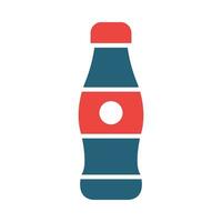 Cola Glyph Two Color Icon Design vector